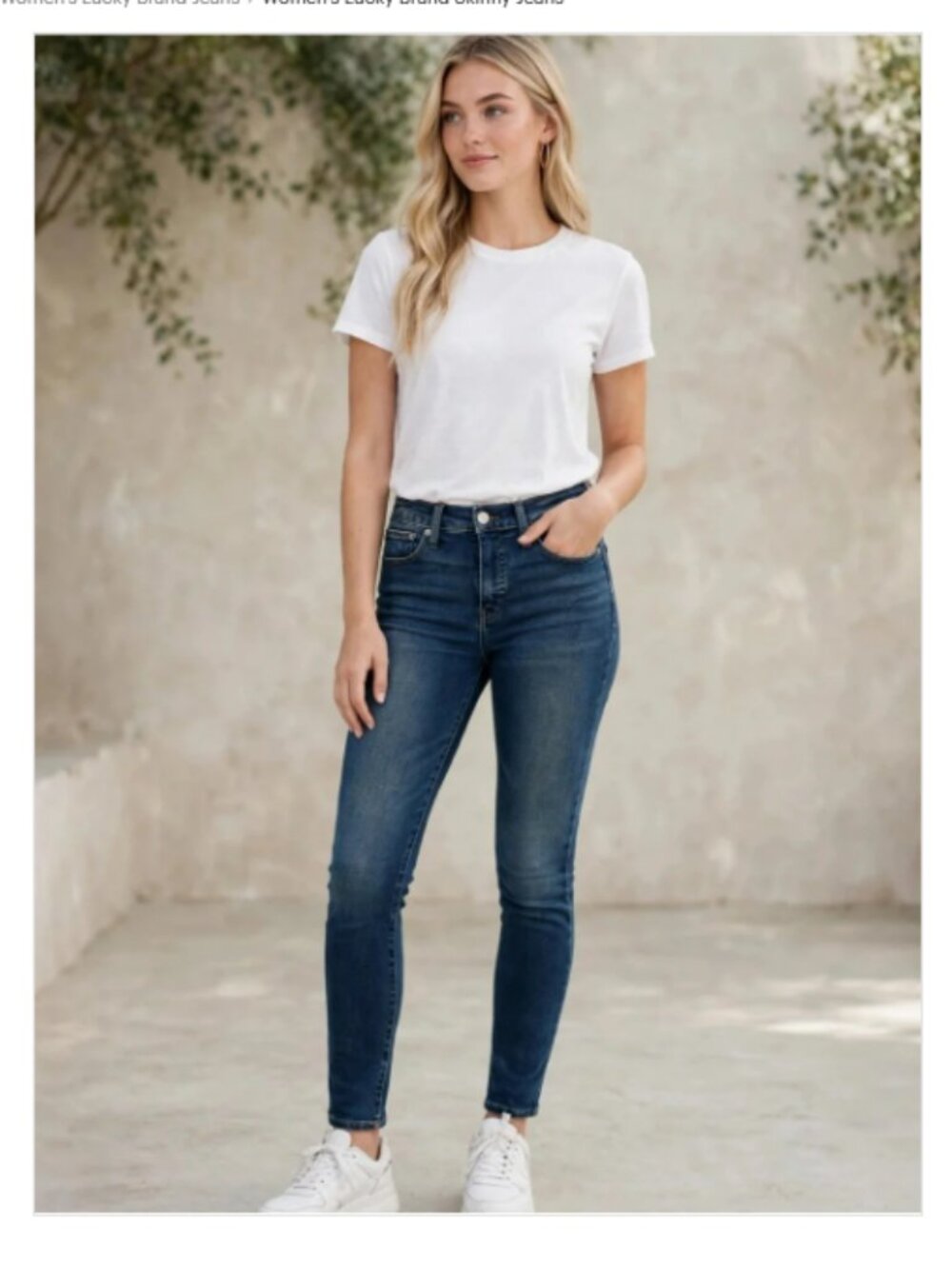 Lucky Brand Ava Mid Rise Skinny Jeans Women's Size 8/29R Blue Denim